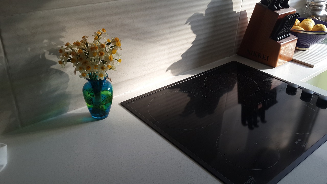 cocina, horno, cocinando